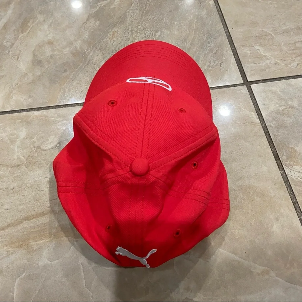 Mercedes Benz Puma Hat Cap Red Embroidered Logo Golf Racing Luxury - Picture 4 of 4